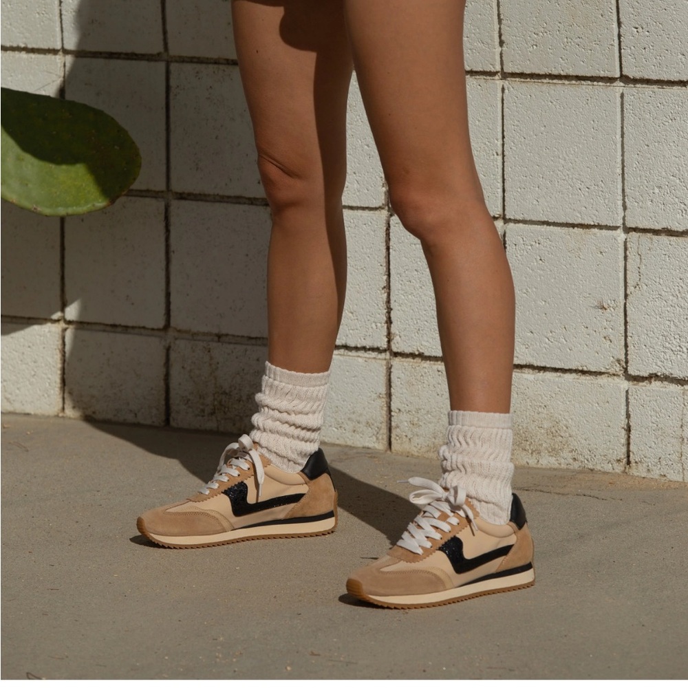 Dolce Vita B.Ntcd Tan Multi Leather Nylo Sneakers women size 9 New